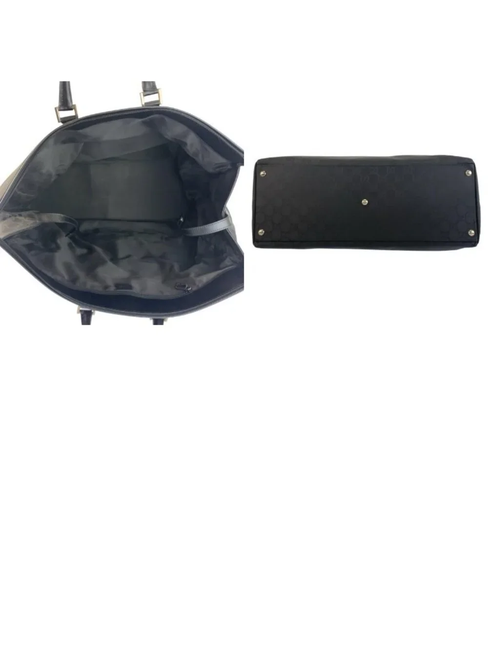Gucci GG Pattern Black Nylon Boston